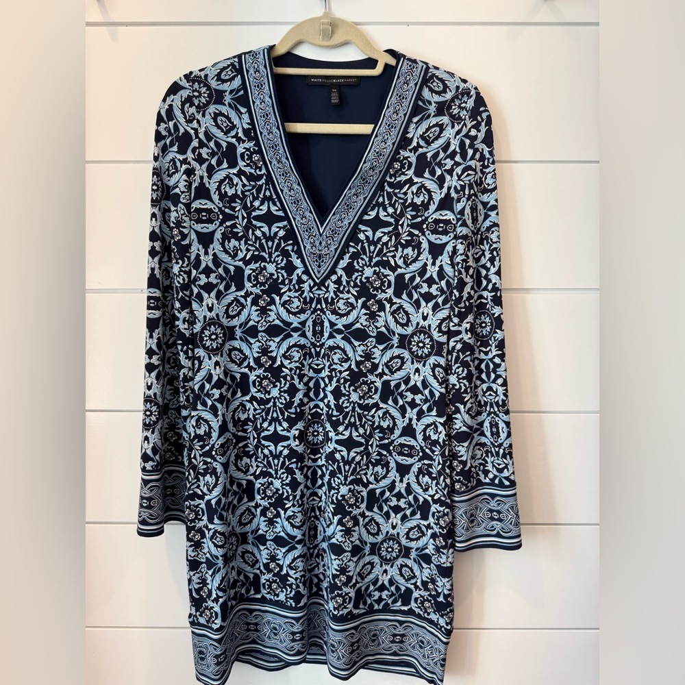 White House Black Market Navy Top